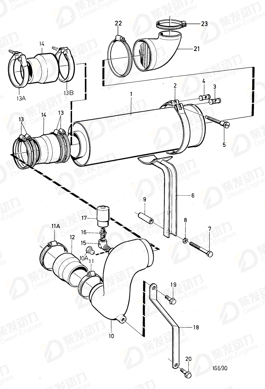 VOLVO Rubber collar 866114 Drawing